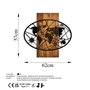 Wallity World Map 4-M Escultura de Pared en Nogal y Negro